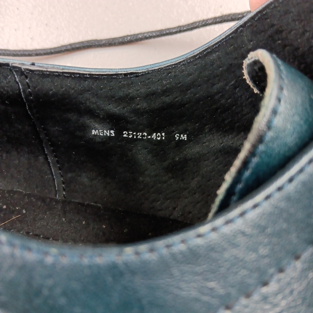 Stacy Adams Mens Blue Leather Dress Shoes 9 M Brogue Lace up Alaire Corporate - Picture 9 of 12